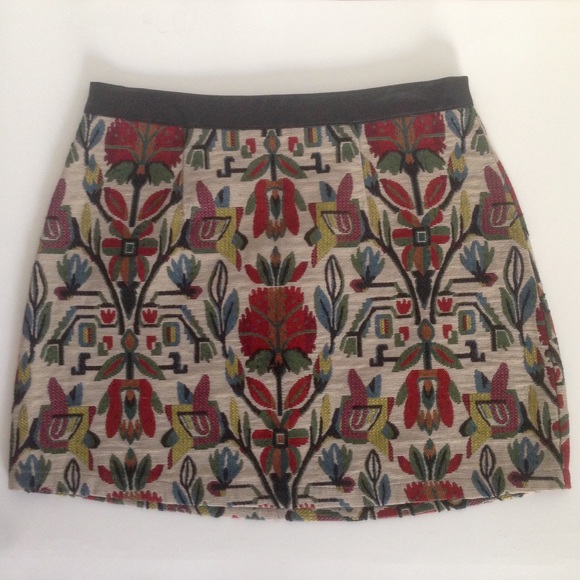 Vintage 90's Floral Tapestry Mini Pencil Skirt - Picture 1 of 8